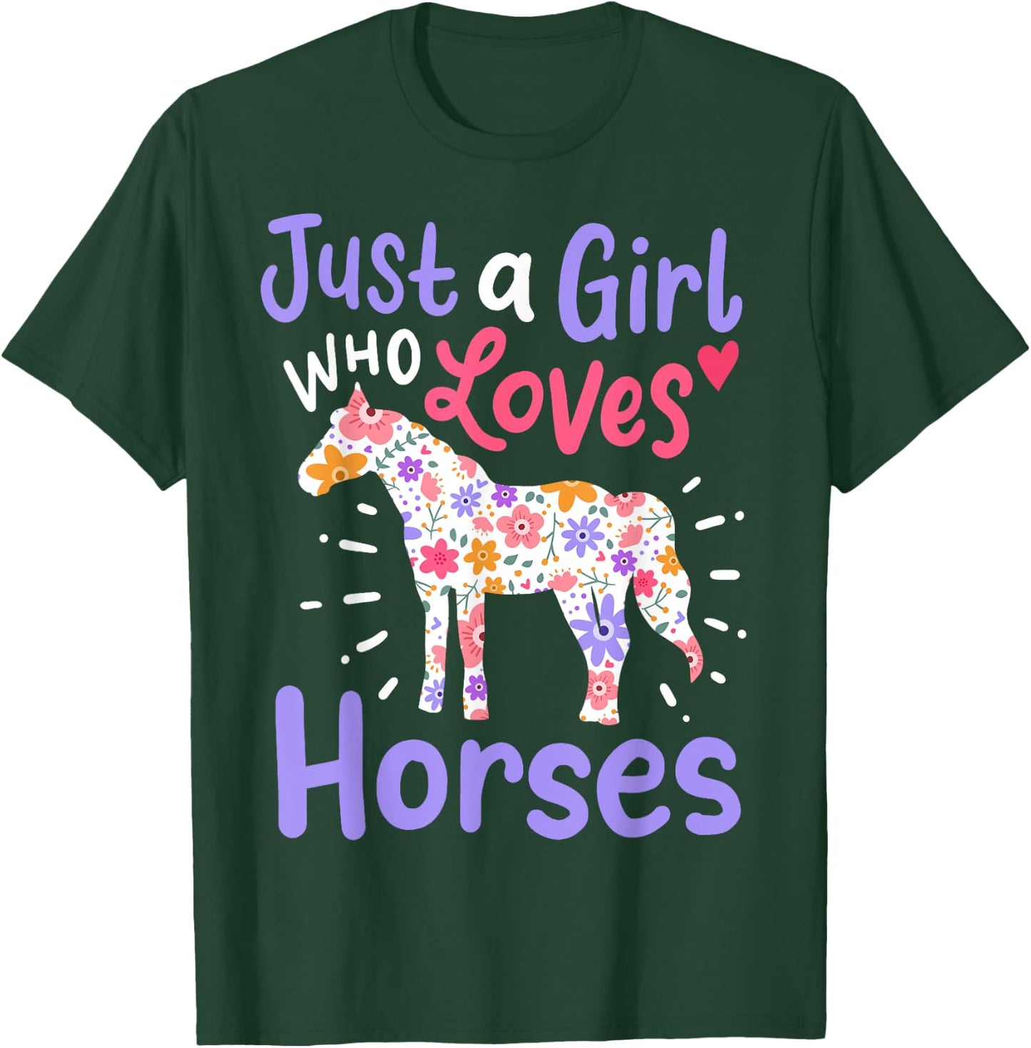 Horses Horse Girl Western Riding Barrel Racing Show Jumping T-Shirt - T-Shirt | Forest