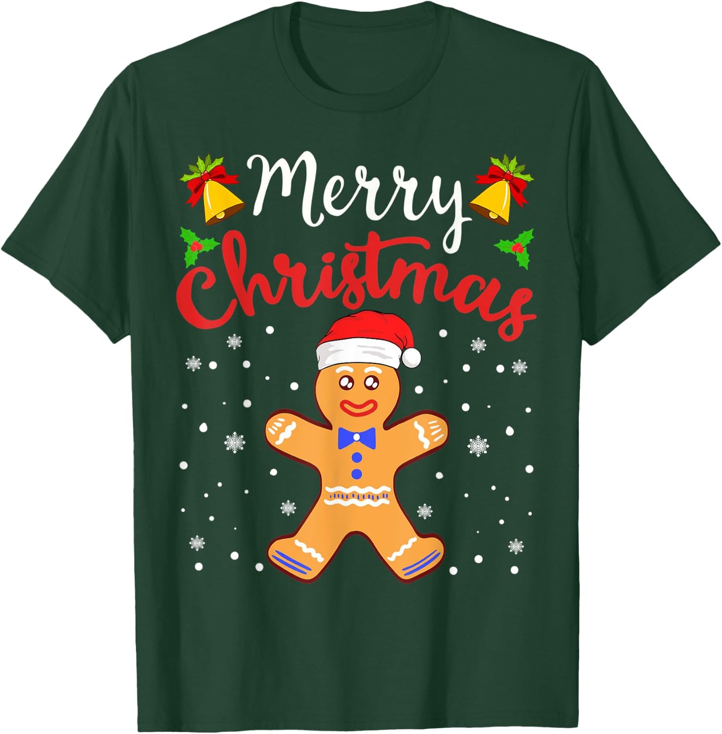 Gingerbread Cookie House Santa Collection T-Shirt - T-Shirt | Forest
