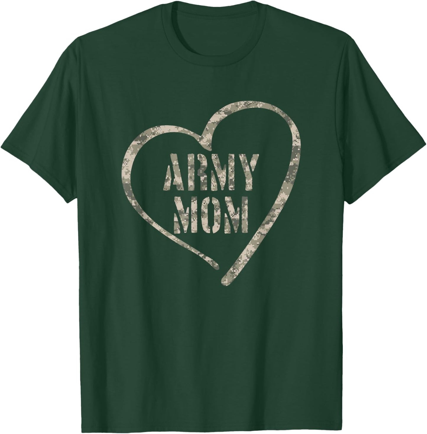 Army Mom Proud Military Mother Serviceman Soldier Mom T-Shirt - T-Shirt | Forest