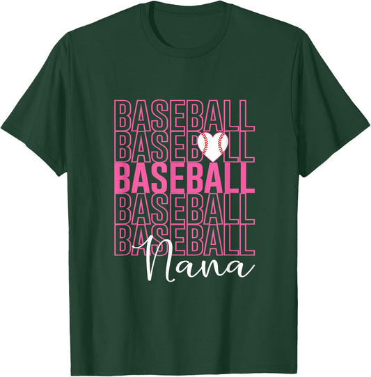 Baseball Nana Design T-Shirt - T-Shirt | Forest