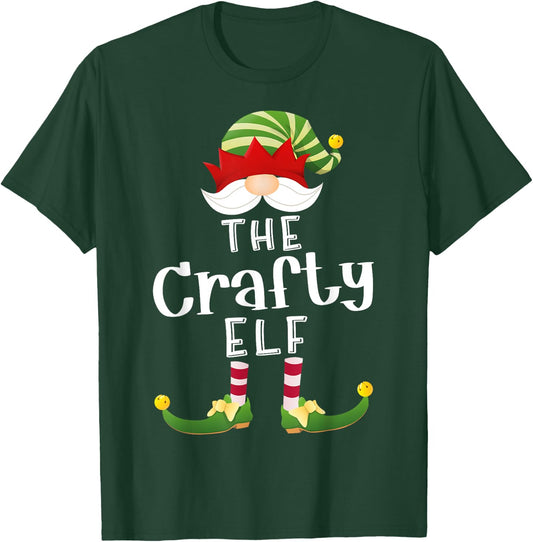 Crafty Elf Group Christmas Funny Pajama Party T-Shirt - T-Shirt | Forest