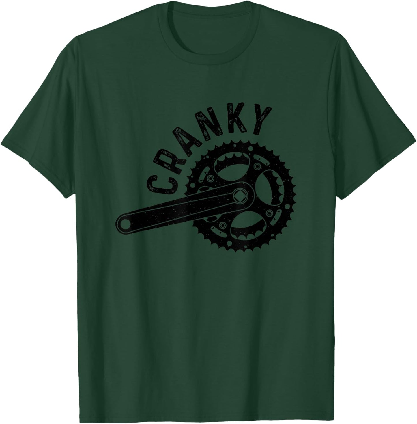 Funny Cycling Gift Bicycle Riders Cool Bike Crank Cycling T-Shirt - T-Shirt | Forest