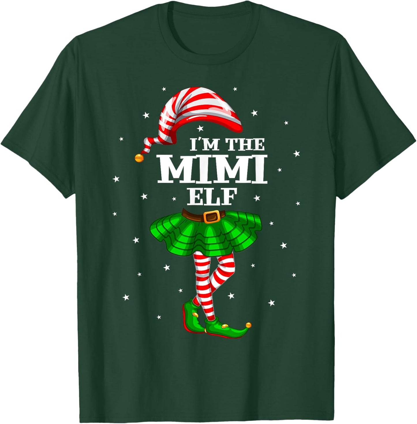 Matching Family Group I'm The Mimi Elf Christmas T-Shirt - T-Shirt | Forest