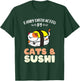 Easily Distracted By Cats And Sushi T-Shirt - T-Shirt | Forest