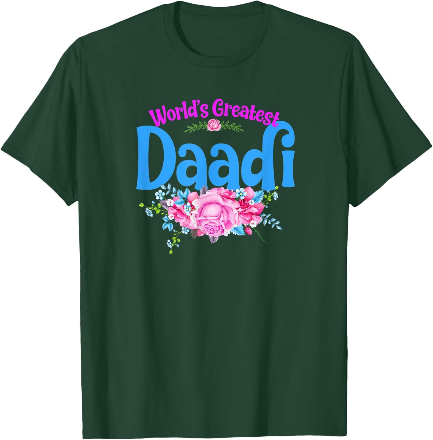 World's Greatest Daadi - Indian Grandma T-Shirt - T-Shirt | Forest