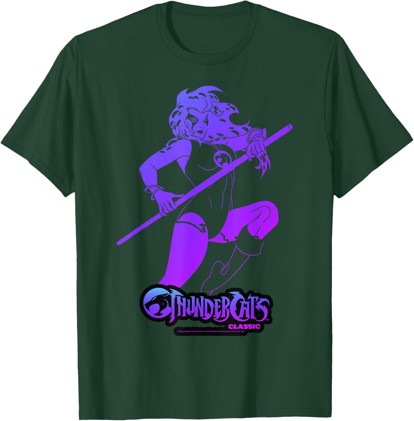 Thundercats Cheetara Gradient Portrait Small T-Shirt - T-Shirt | Forest