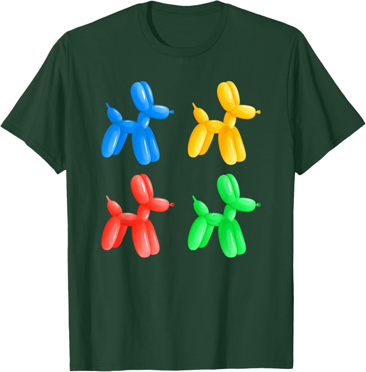 Balloon Animal Puppy Dogs – Fun Colorful Kids Party Graphic T-Shirt - T-Shirt | Forest
