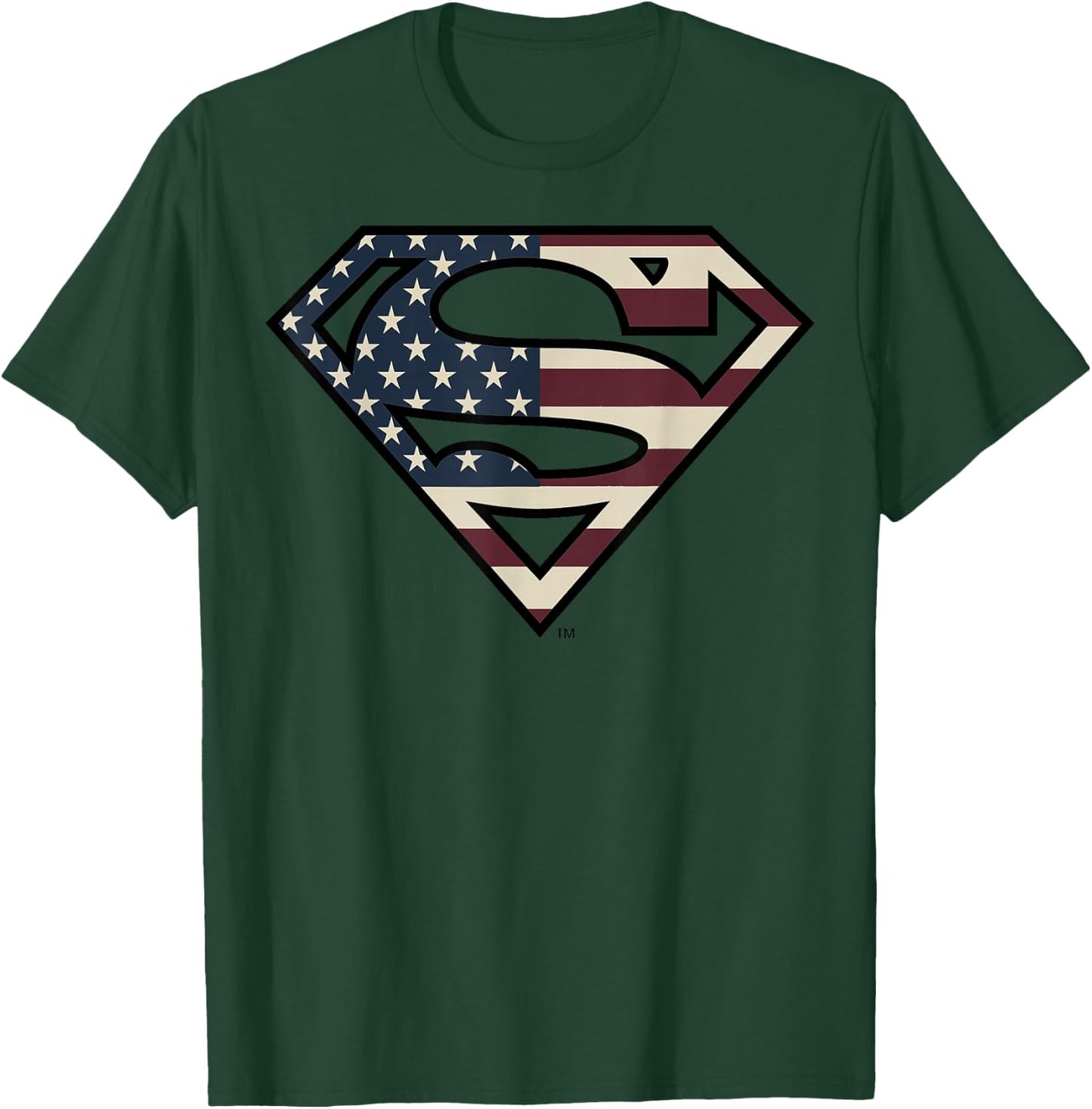 DC Comics Superman Vintage Flag Logo T-Shirt - T-Shirt | Forest