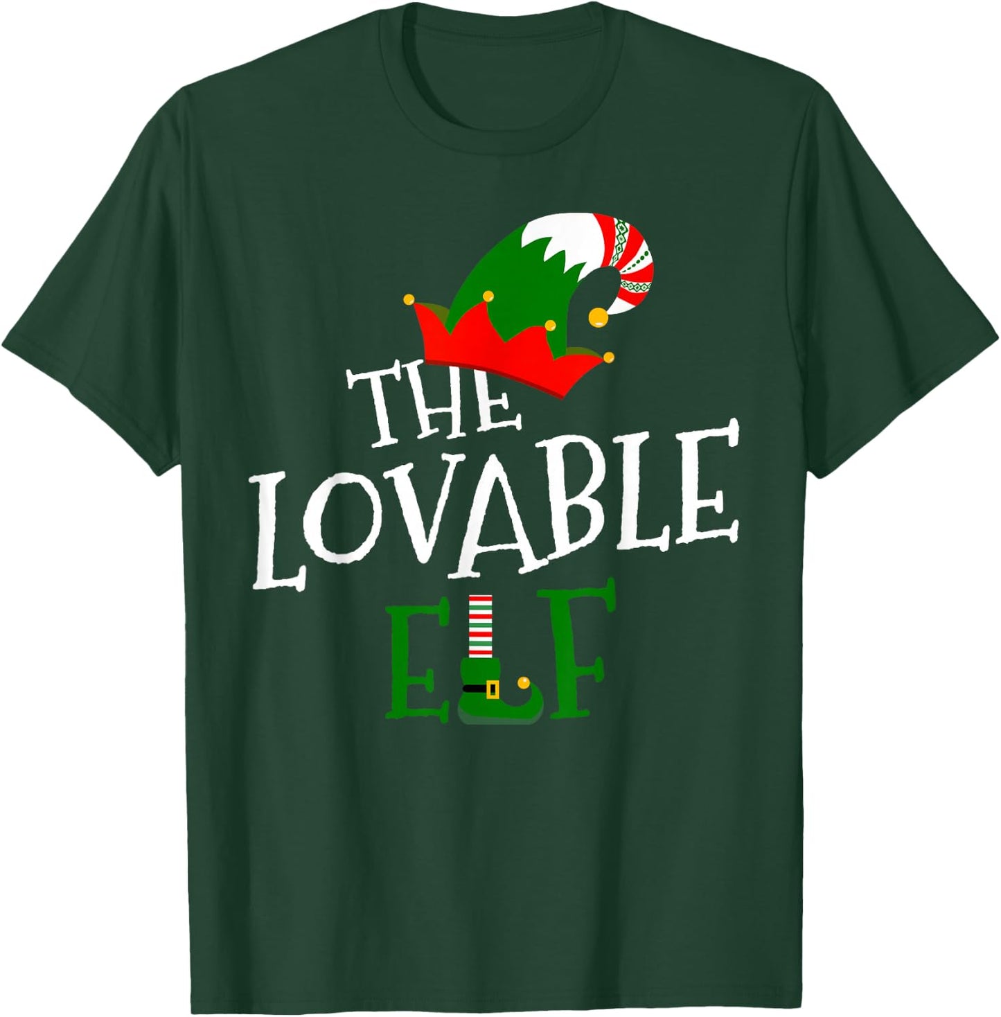 The Lovable Elf Family Matching Group Gift Christmas Costume T-Shirt - T-Shirt | Forest