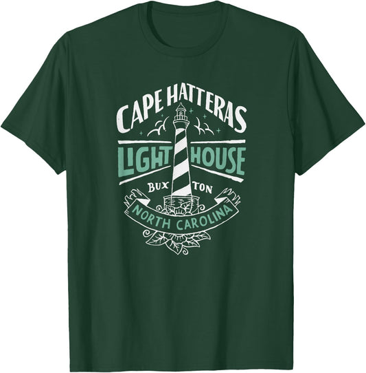 Cape Hatteras Lighthouse Outer Banks NC OBX North Carolina T-Shirt - T-Shirt | Forest