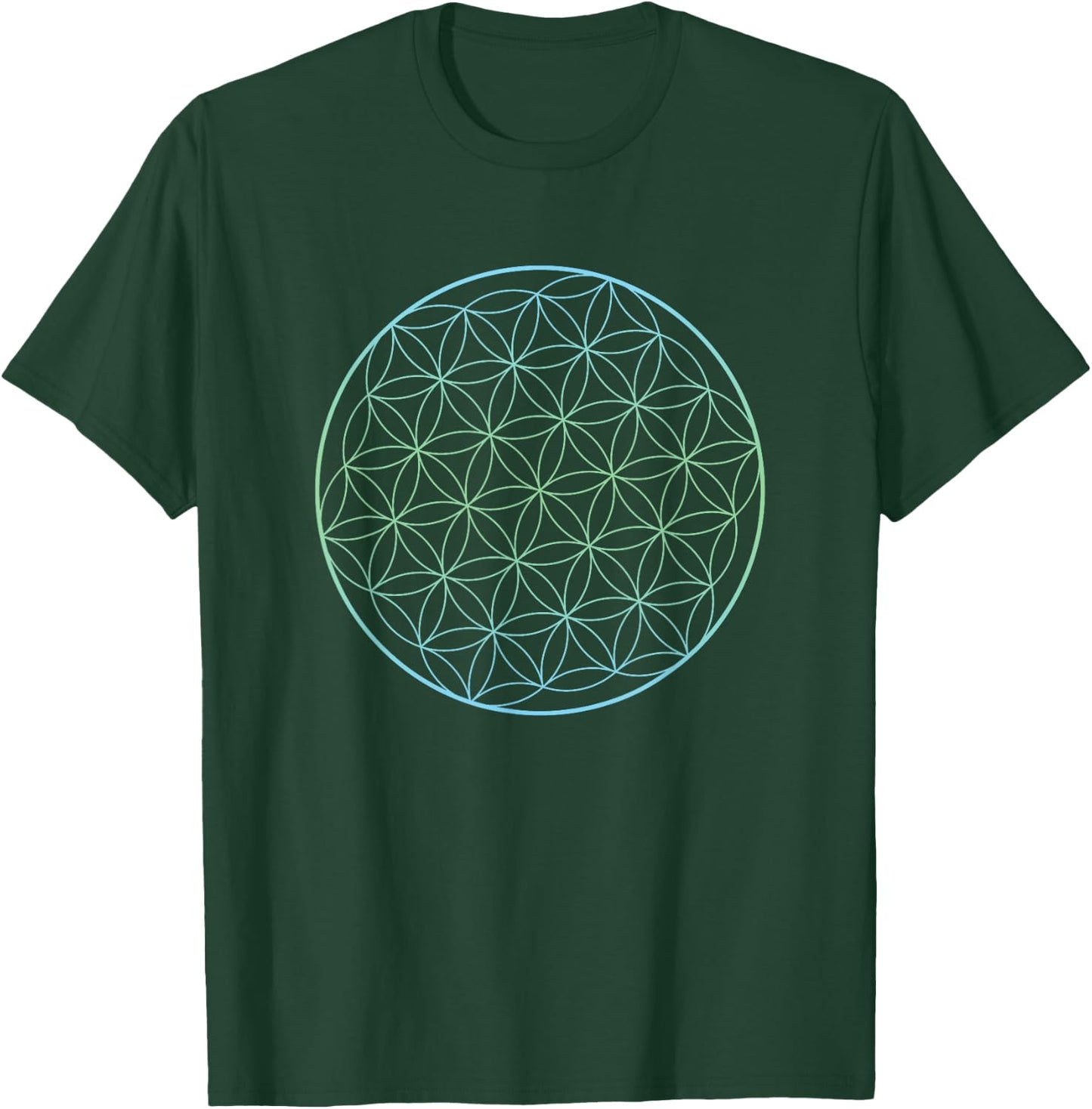Flower of Life Holy Geometry Spiritual Clothing T-Shirt - T-Shirt | Forest