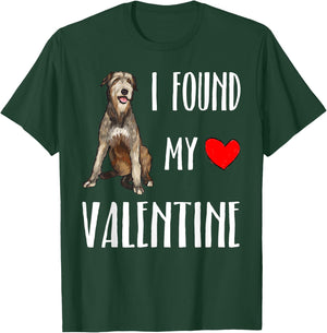 I Found My Valentine Day Irish Wolfhound Dog Lover Gift T-Shirt - T-Shirt | Forest