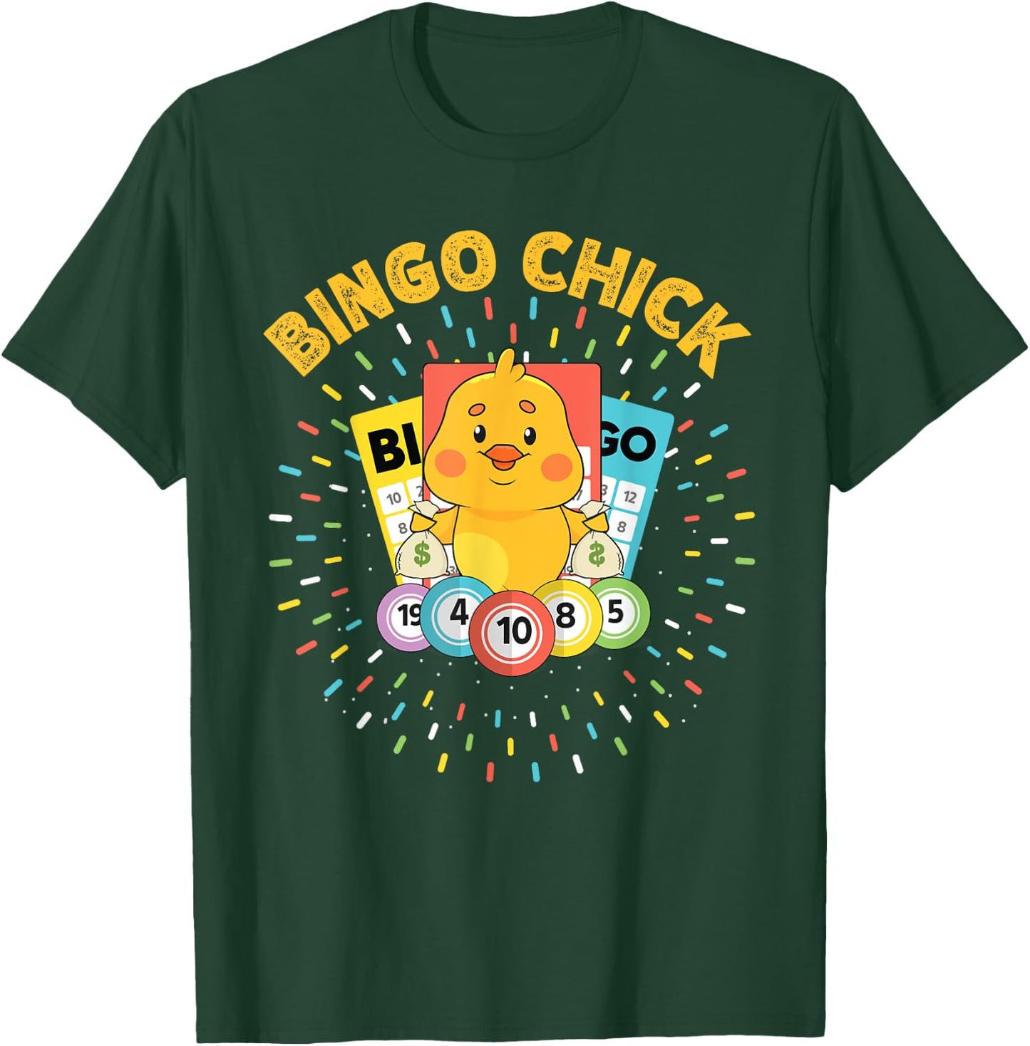 Bingo Chick Bingo Card Baby Chicken Design T-Shirt - T-Shirt | Forest