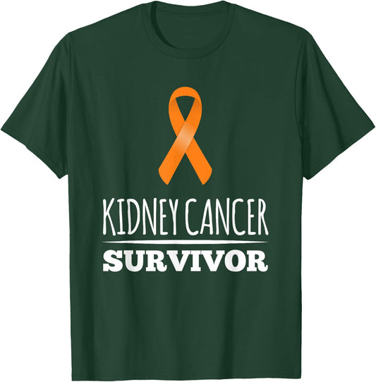 Kidney Cancer Survivor With Ribbon T-Shirt - T-Shirt | Forest