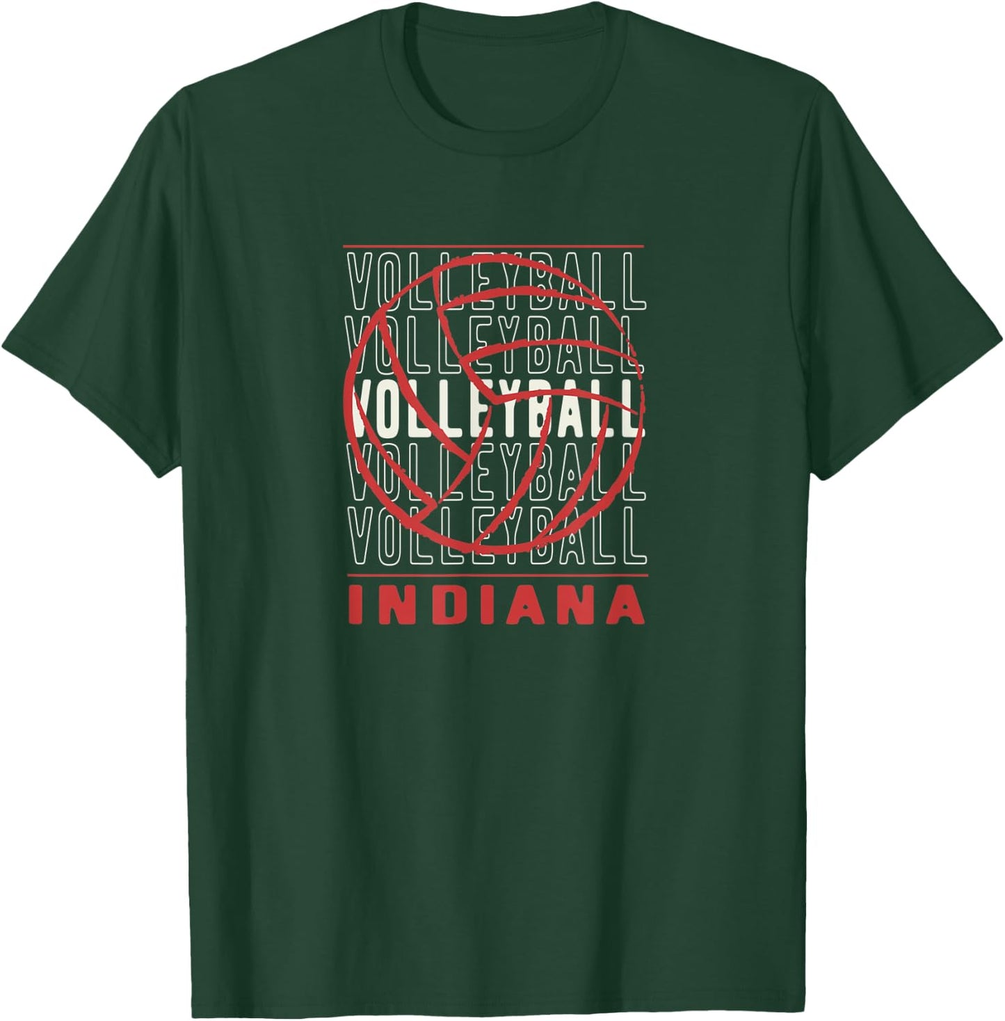 Volleyball Indiana T-Shirt - T-Shirt | Forest