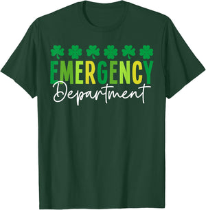 Emergency Department St Patricks Day Emergency Room Er Nurse , Small T-Shirt - T-Shirt | Forest