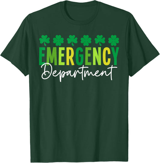 Emergency Department St Patricks Day Emergency Room Er Nurse , Small T-Shirt - T-Shirt | Forest