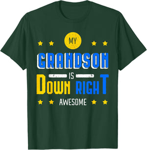 Down Syndrome Awareness Grandma Grandpa Trisonomy 21 Gift T-Shirt - T-Shirt | Forest