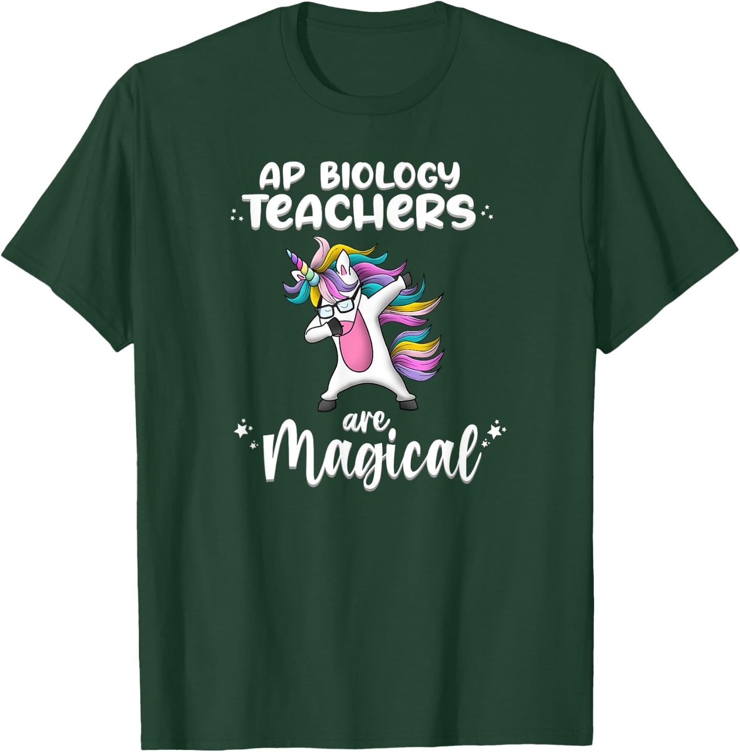 Unicorn Girl AP Biology Teacher Gift Love Awesome Funny T-Shirt - T-Shirt | Forest