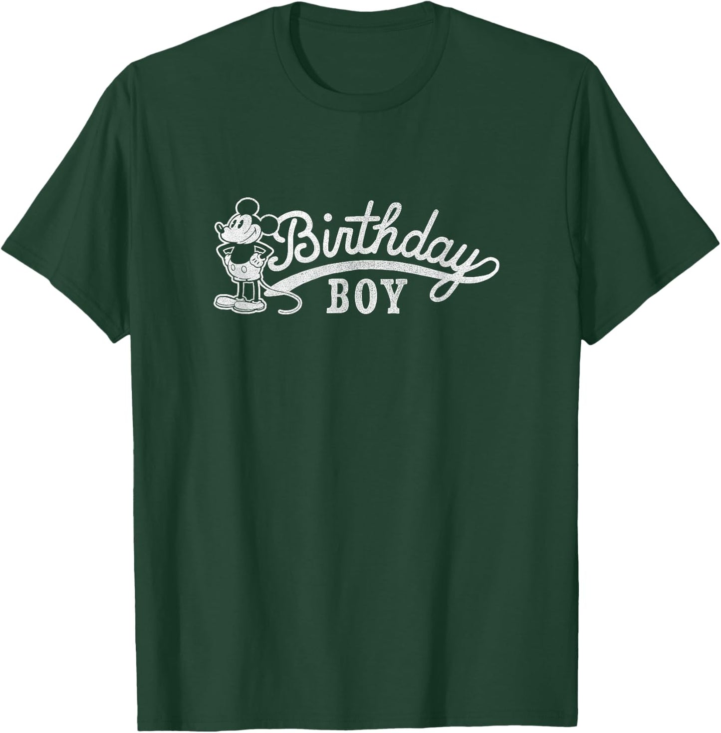 Disney Mickey and Friends Birthday Boy Classic Vintage Logo T-Shirt - T-Shirt | Forest