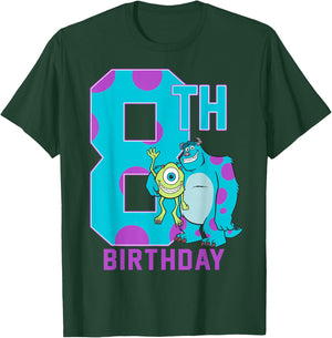 Disney Pixar Monsters Inc. Mike & Sully Happy 8th Birthday T-Shirt - T-Shirt | Forest