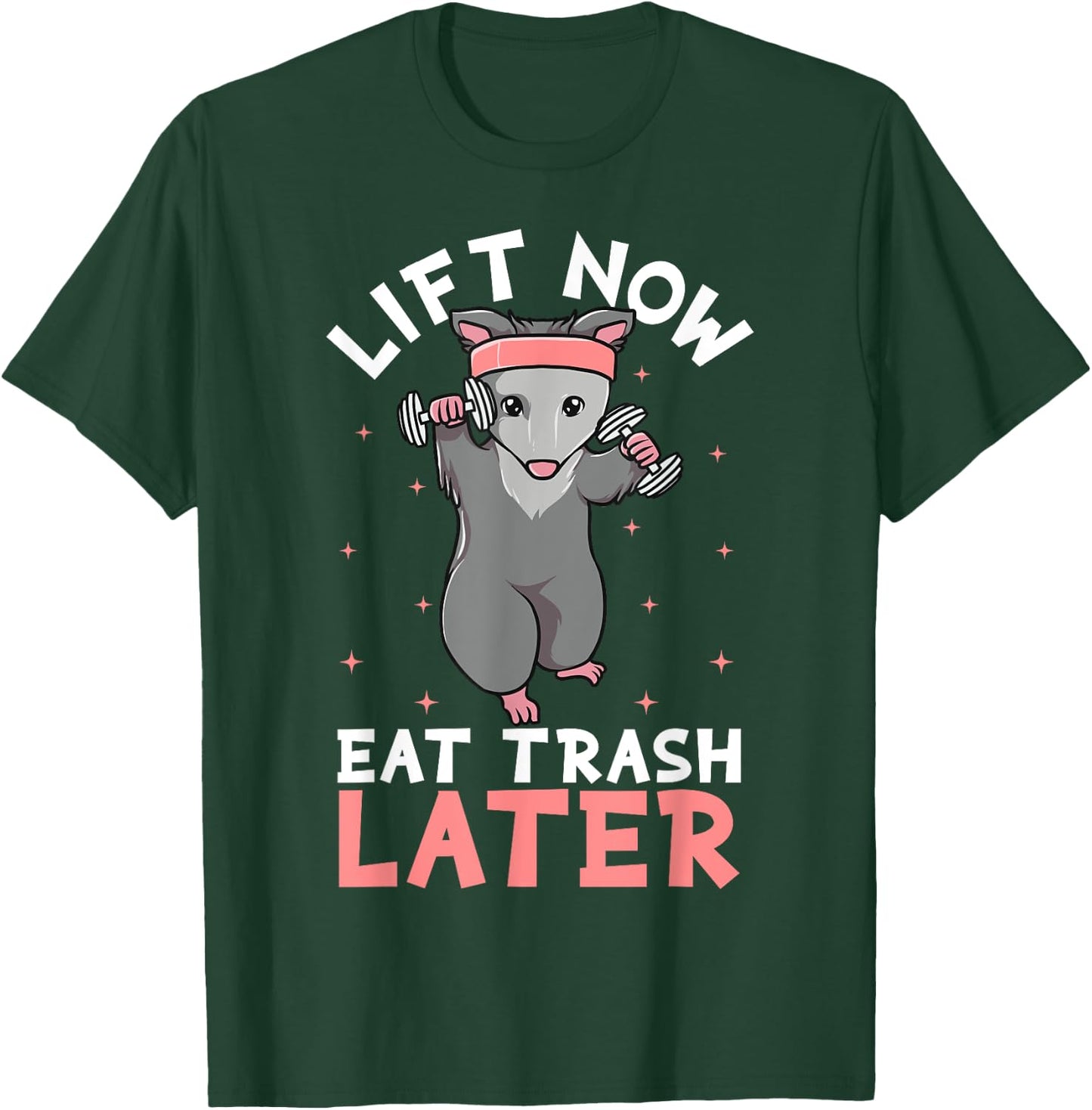 Lifting Opossum Funny Workout Gift Bodybuilding T-Shirt - T-Shirt | Forest