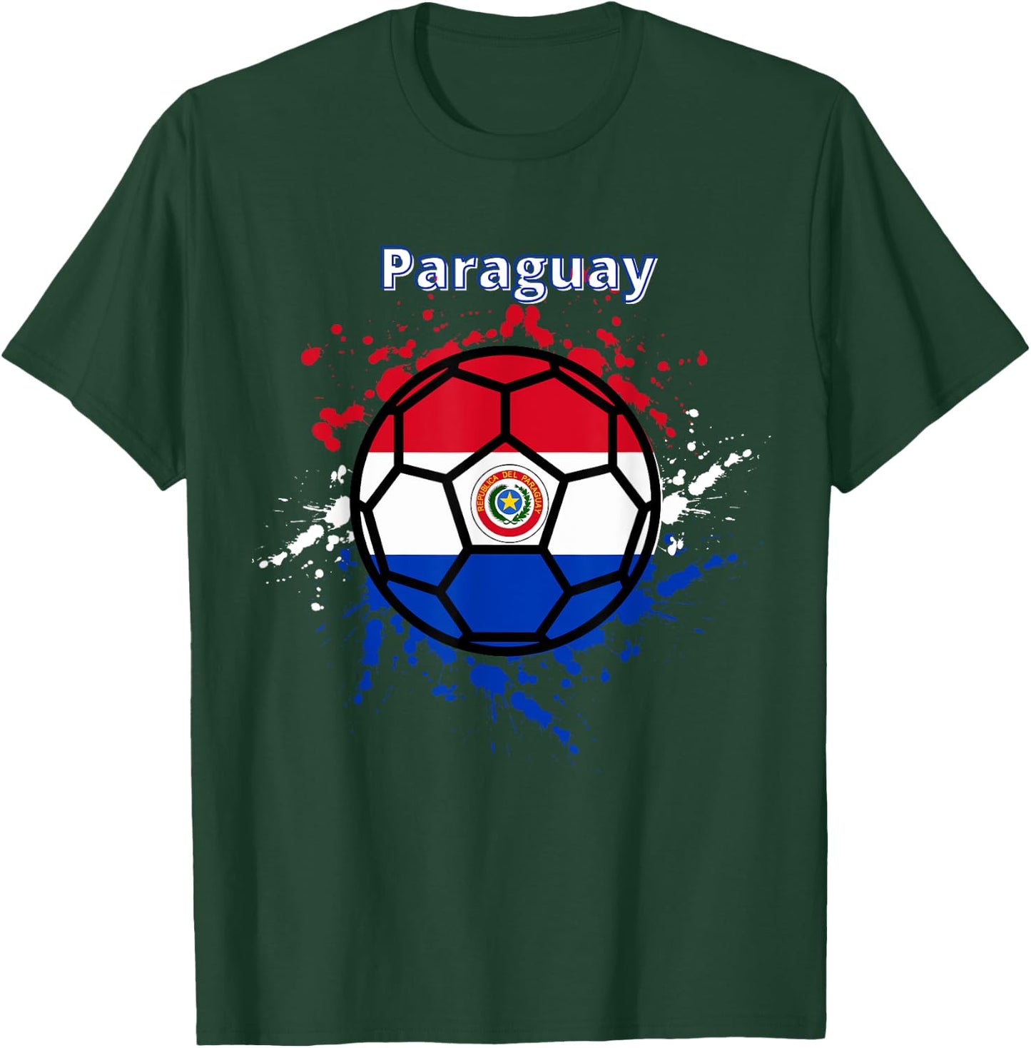Paraguay Soccer Paraguayan Flag Futbol Fan Jersey T-Shirt - T-Shirt | Forest
