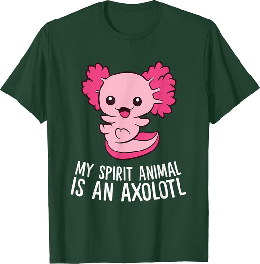 Cute Pet Axolotl My Spirit Animal Is An Axolotl T-Shirt - T-Shirt | Forest