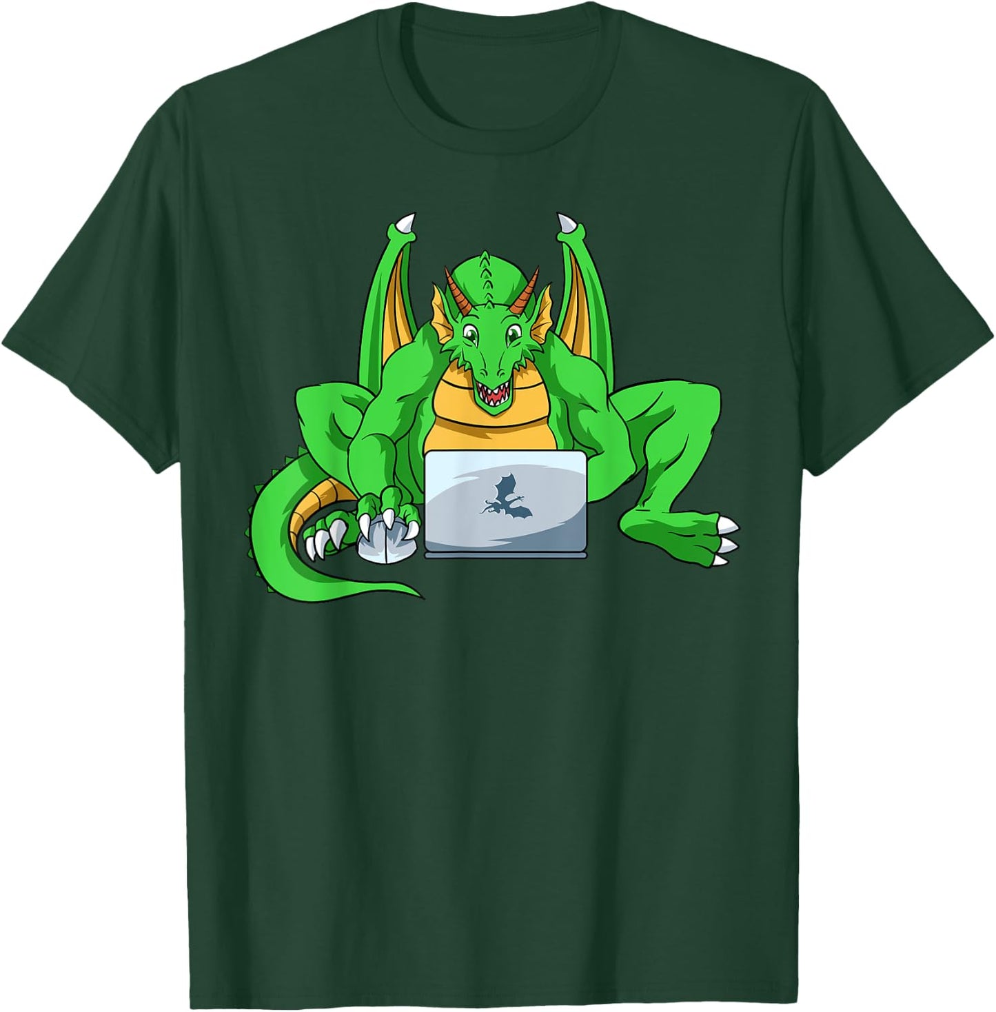 Funny Dragon Winged Flying Fire Breathing Mythical Creature T-Shirt - T-Shirt | Forest