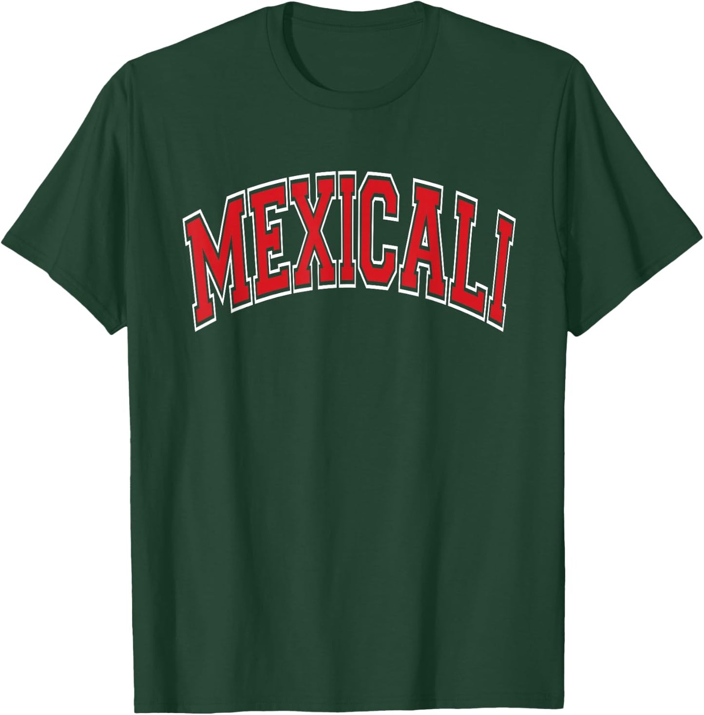 Mexicali Arched Red Text T-Shirt - T-Shirt | Forest