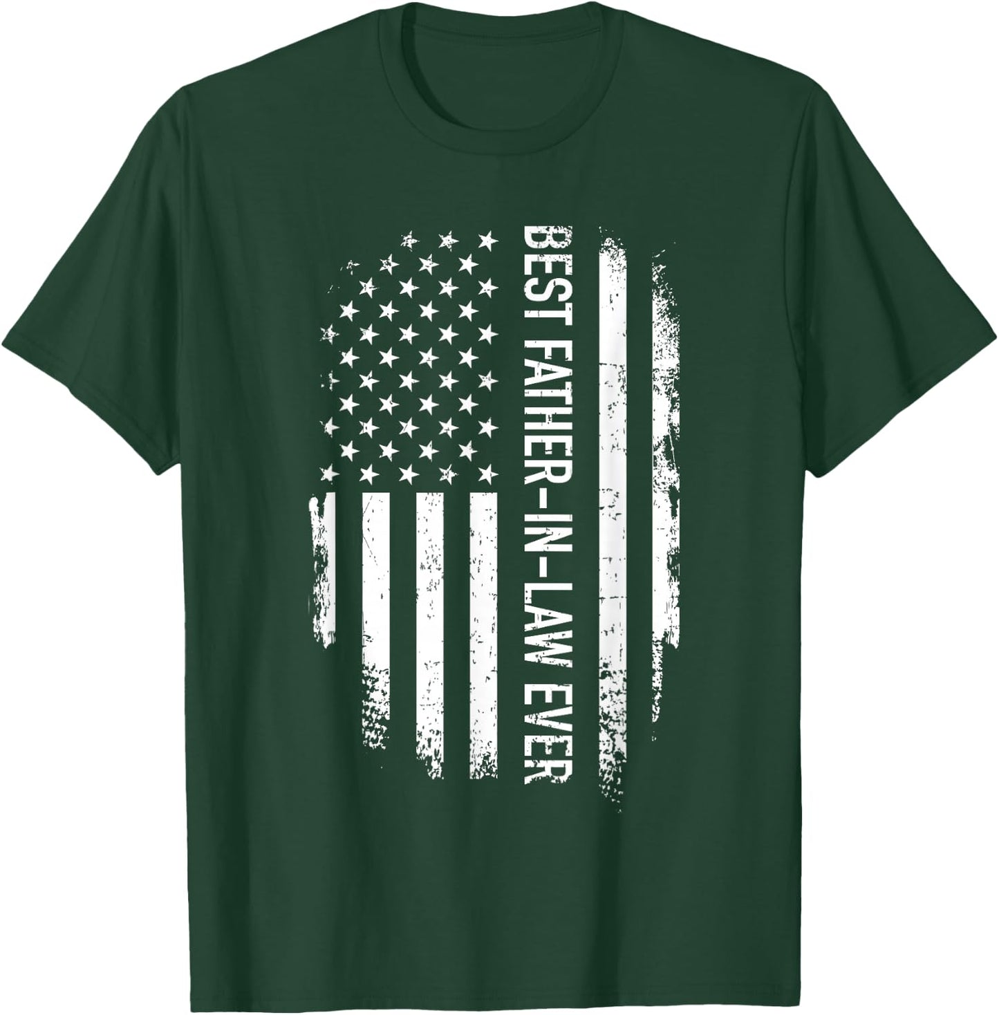 Best Father-in-Law Ever US American Vintage Flag T-Shirt - T-Shirt | Forest