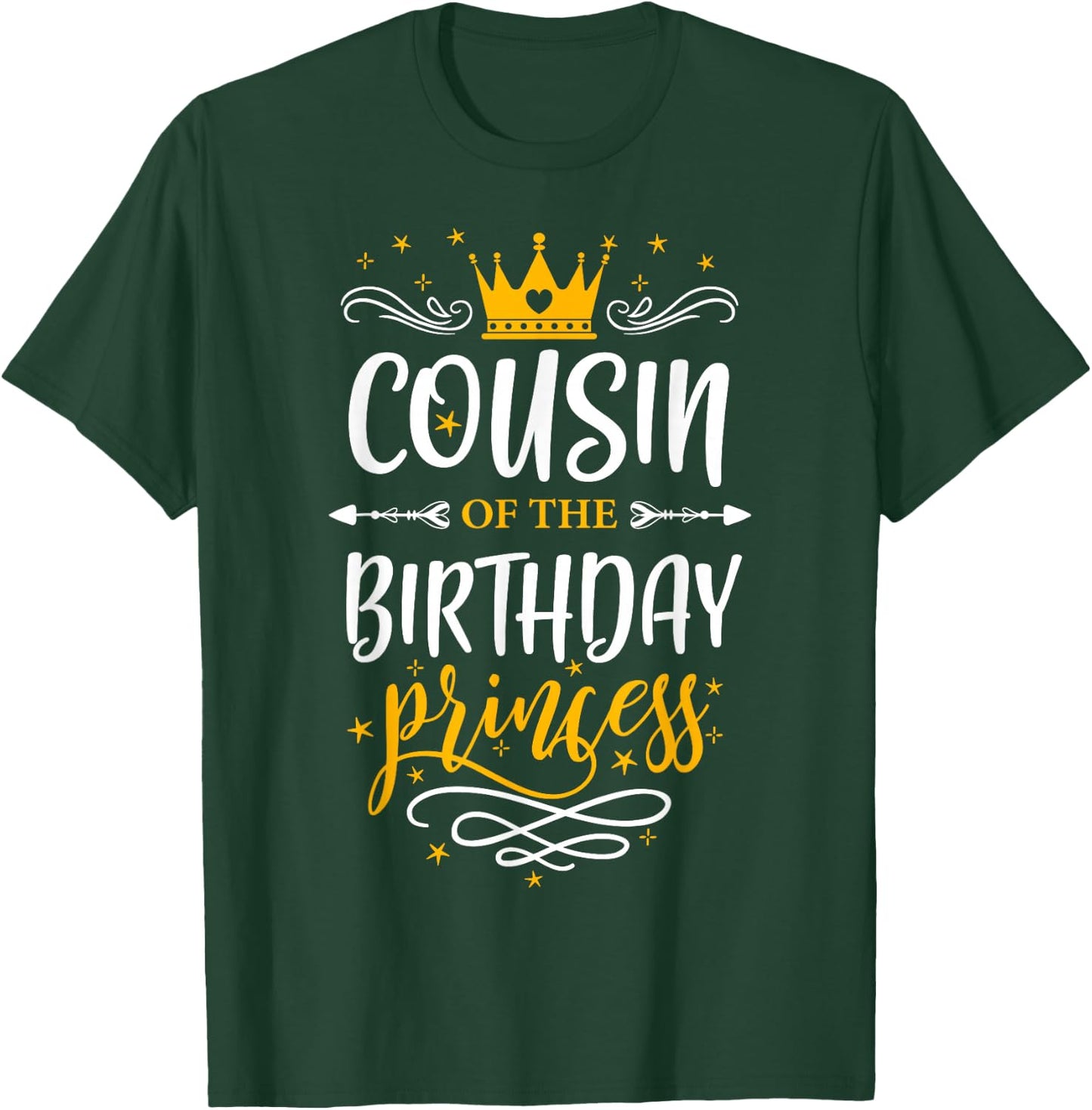 Cousin of The Birthday Princess Happy Birthday Party T-Shirt - T-Shirt | Forest