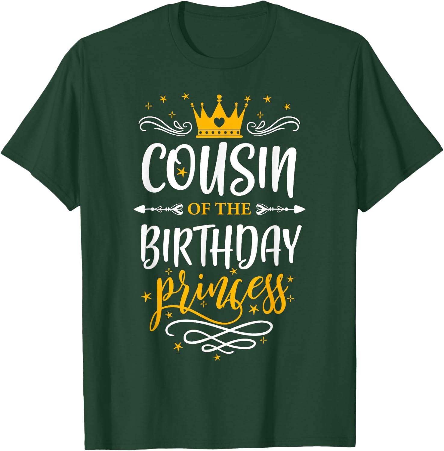Cousin of The Birthday Princess Happy Birthday Party T-Shirt - T-Shirt | Forest