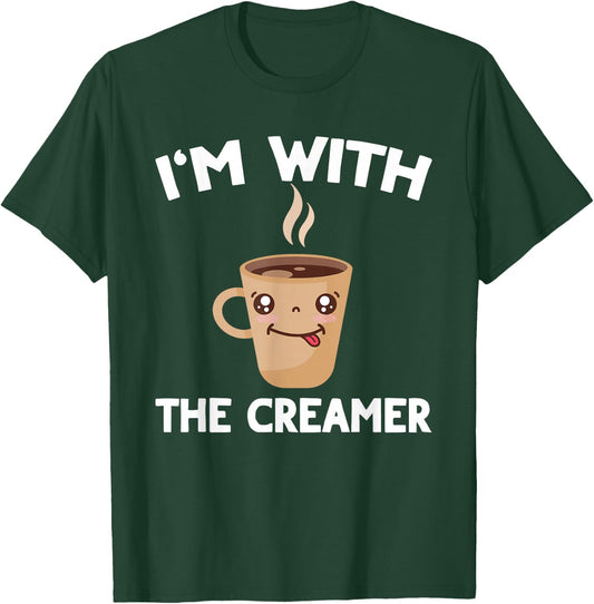 Coffee & Creamer Matching Couples His & Hers T-Shirt - T-Shirt | Forest