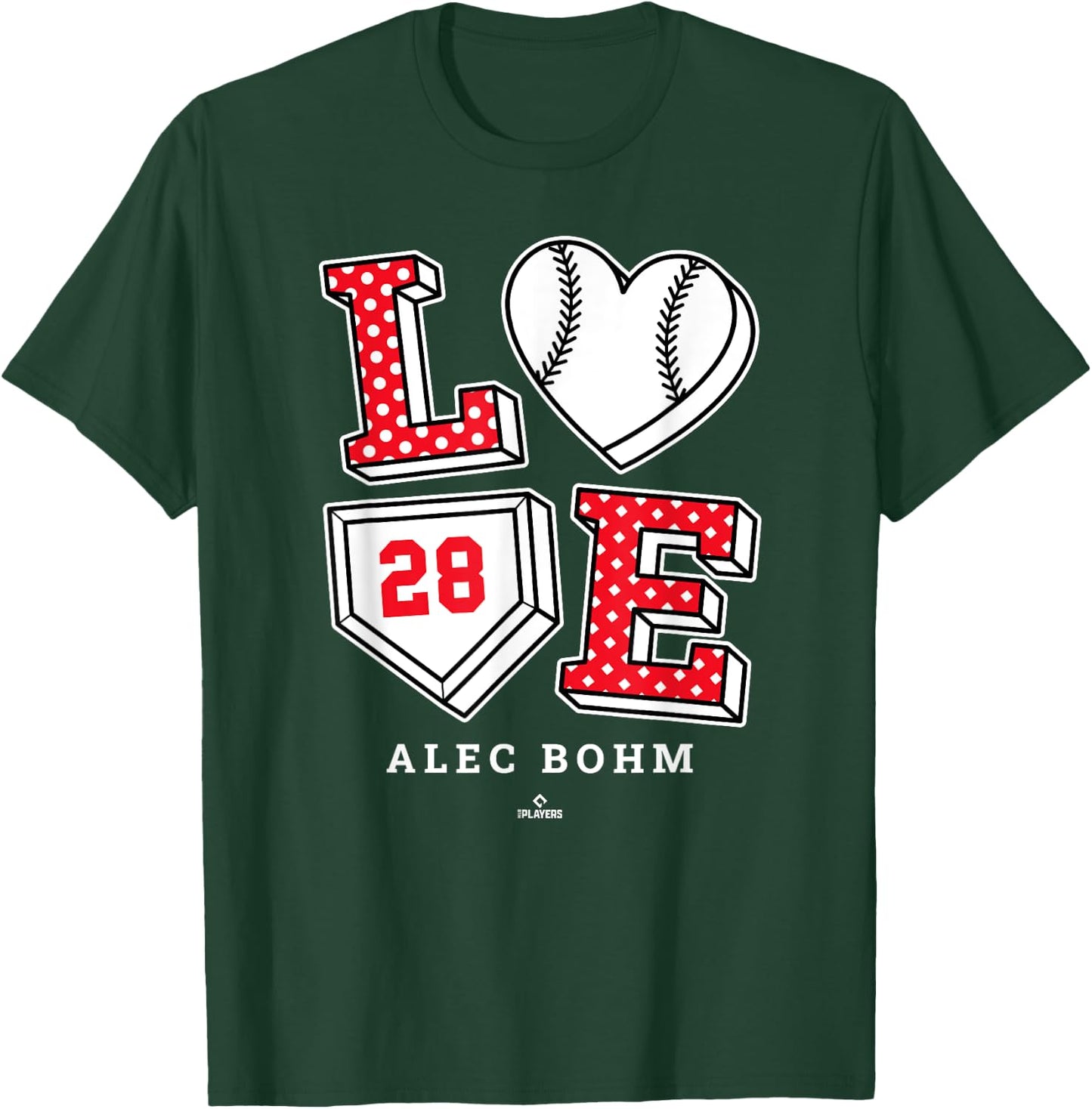 Love Alec Bohm Philadelphia MLBPA T-Shirt - T-Shirt | Forest