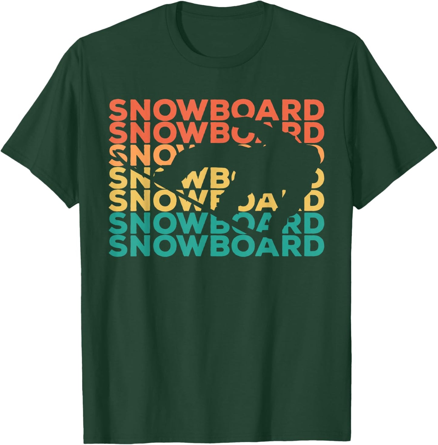 Retro Vintage Snowboarding Gift Snowboarders T-Shirt - T-Shirt | Forest