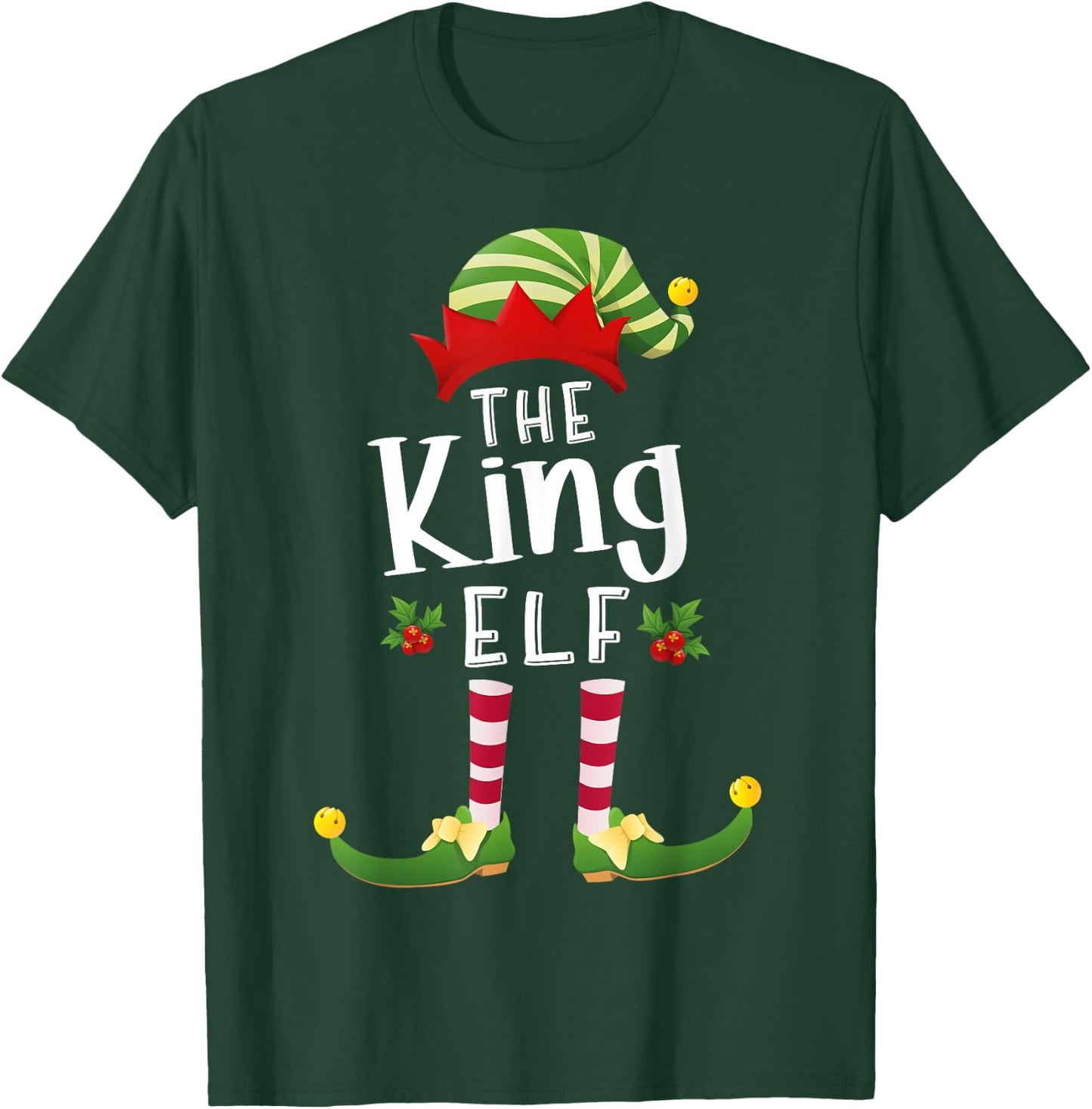 King Christmas Elf Matching Pajama X-Mas Party T-Shirt - T-Shirt | Forest