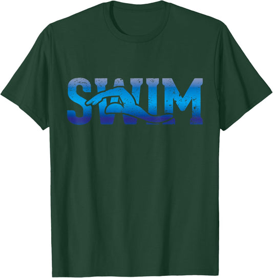Swimming, swimming, water sports, swimmer T-Shirt - T-Shirt | Forest
