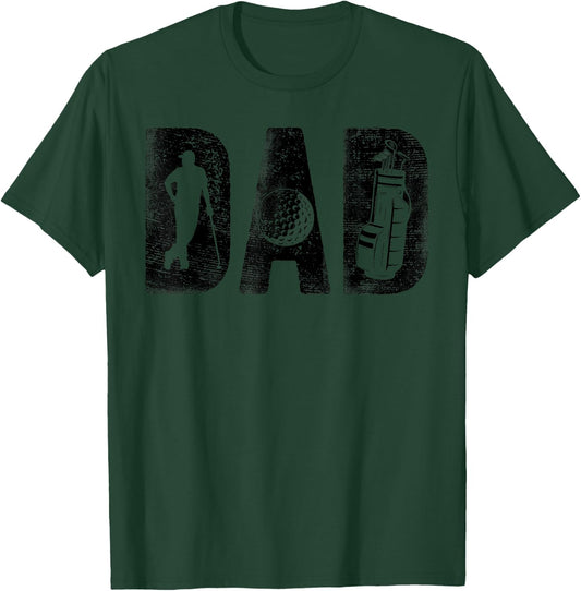 Golfing Dad Classic Bold Font Father's Day Golf Daddy T-Shirt - T-Shirt | Forest