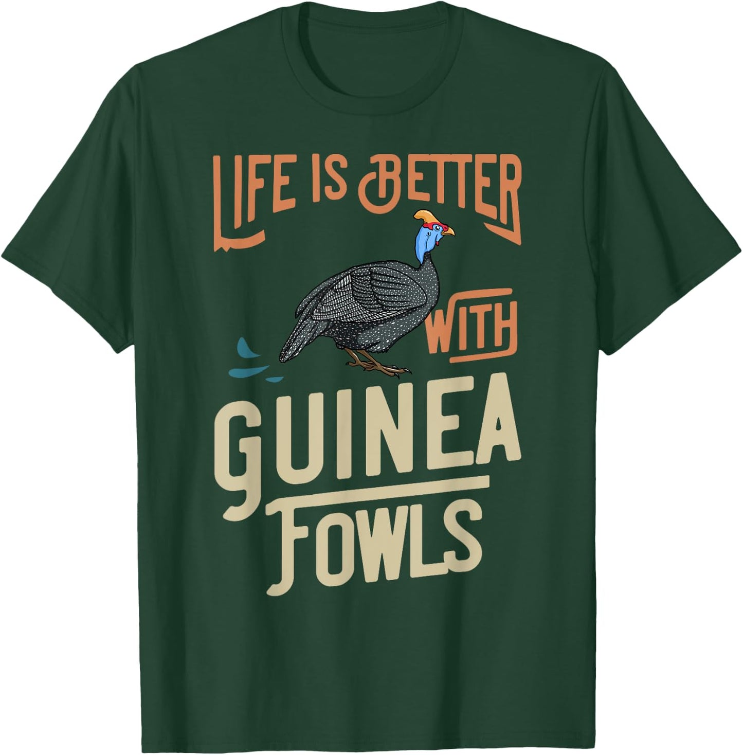 Guinea Fowl Gift Chicken Hen Farmer T-Shirt - T-Shirt | Forest