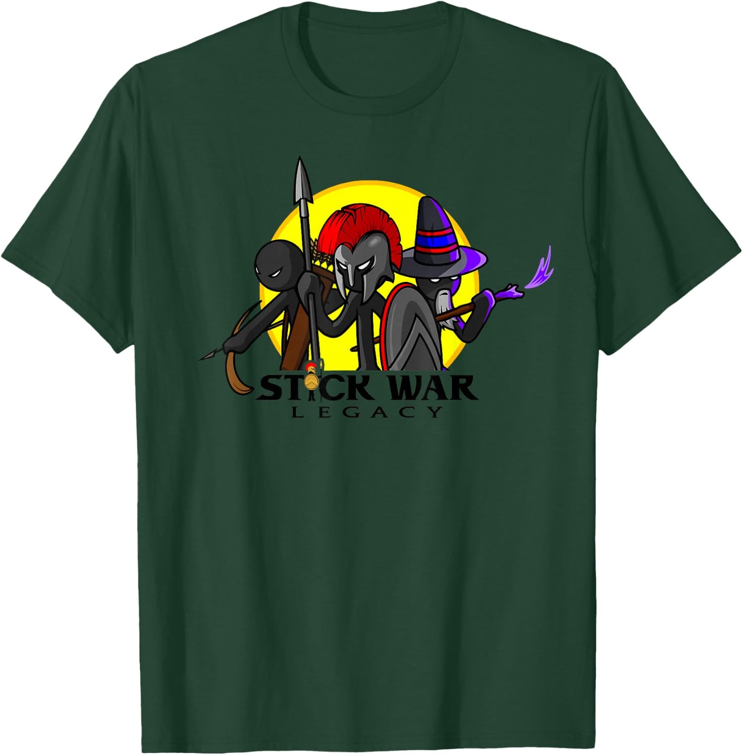 Stick War: Legacy - 3 in The Sun - Spearton First T-Shirt - T-Shirt | Forest