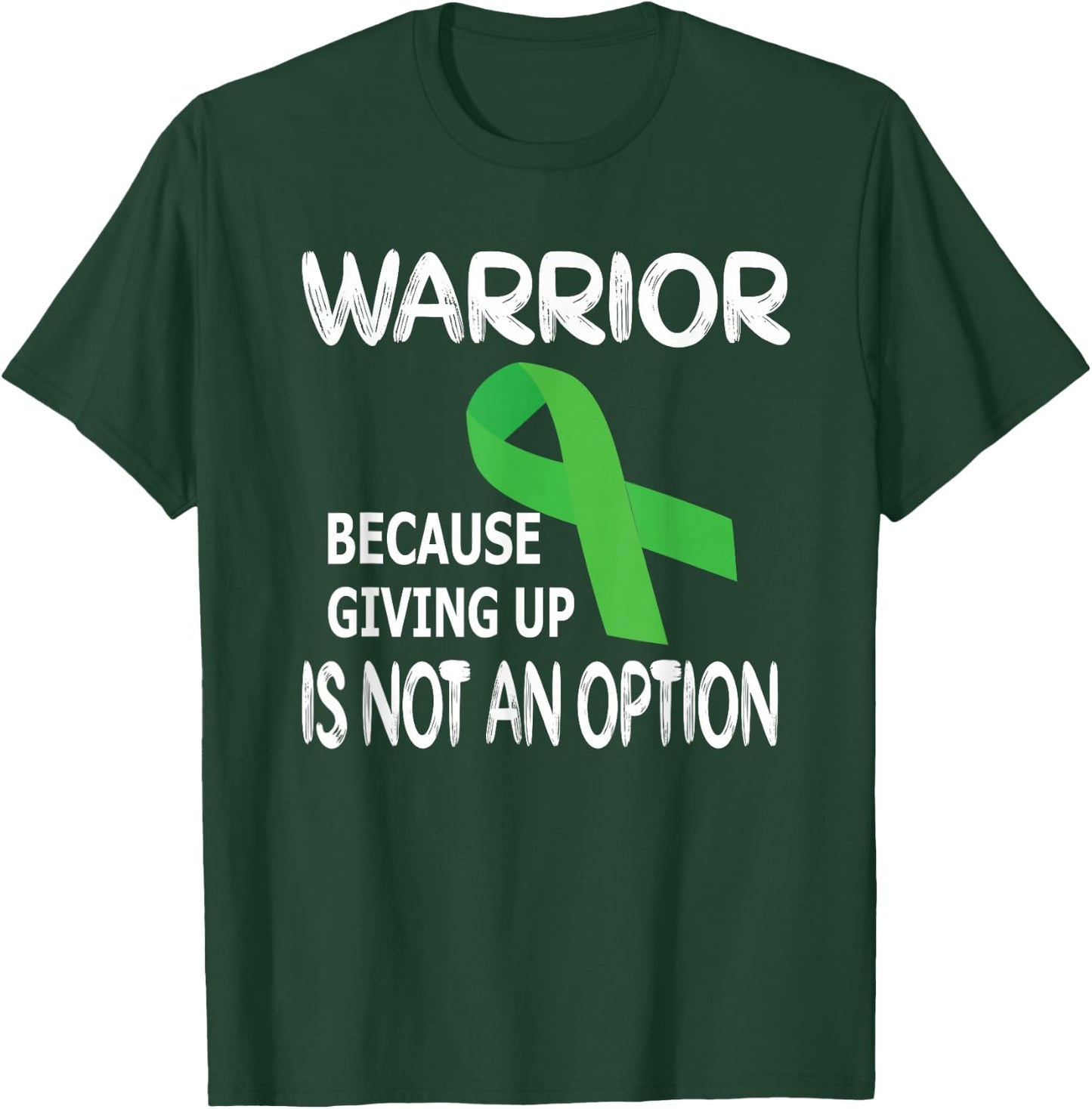 Traumatic Brain Injury Warrior | Green Ribbon TBI Month T-Shirt - T-Shirt | Forest