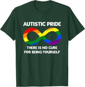 Autistic Pride - Autism Awareness - Rainbow Infinity Symbol T-Shirt - T-Shirt | Forest