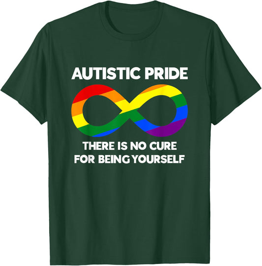 Autistic Pride - Autism Awareness - Rainbow Infinity Symbol T-Shirt - T-Shirt | Forest