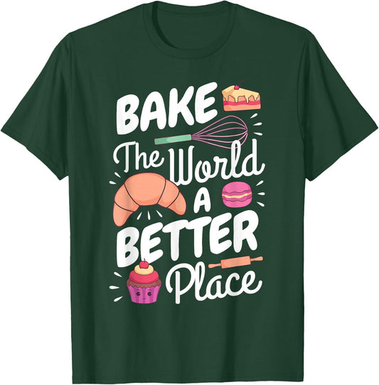 Funny Pastry Chef Baker Pâtissier I Backe Die Welt Besser T-Shirt - T-Shirt | Forest