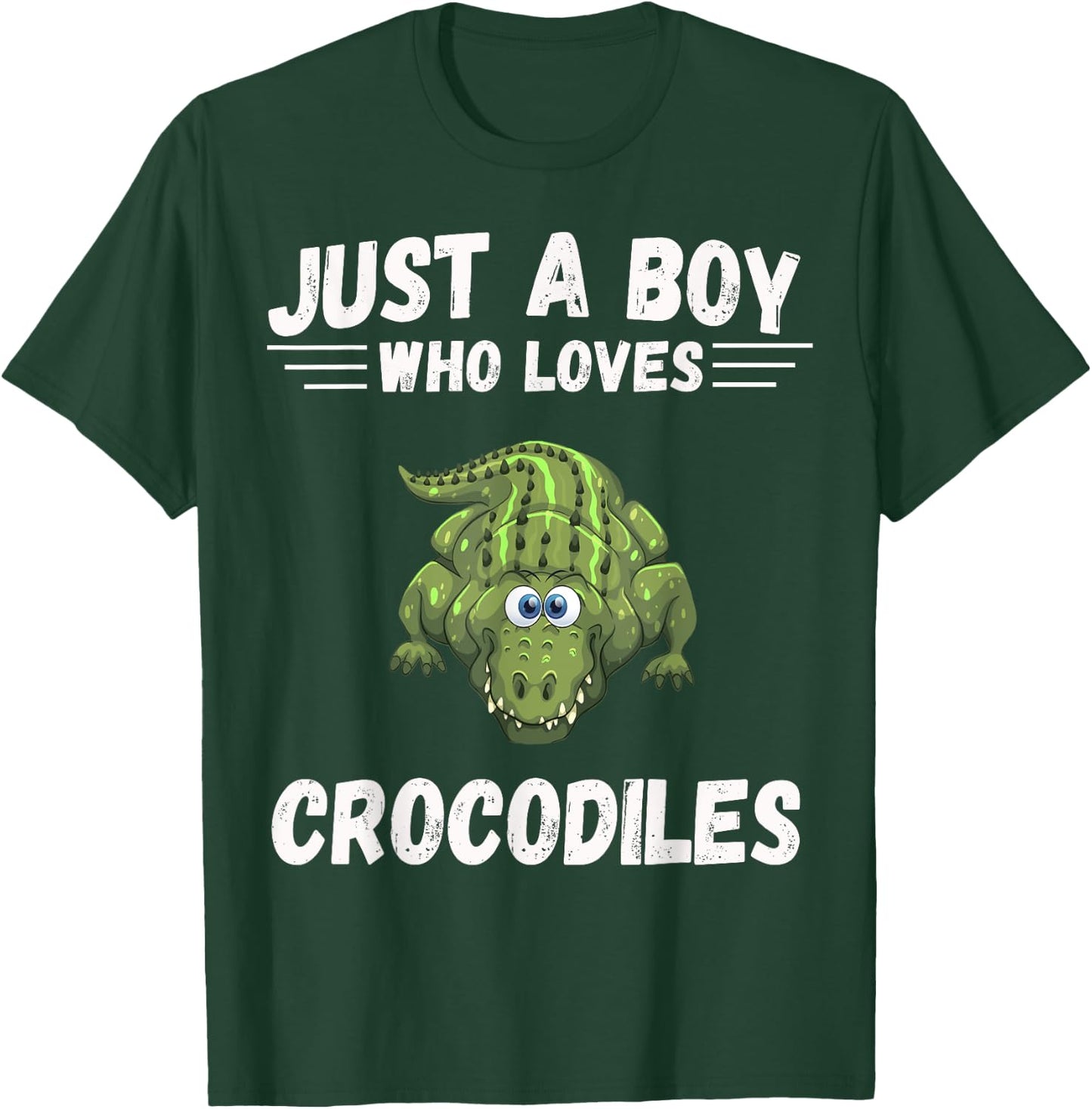 Just A Boy Who Loves Alligator Crocodiles Cute T-Shirt - T-Shirt | Forest
