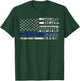 Cop Police Papaw American Flag Father's Day T-Shirt - T-Shirt | Forest