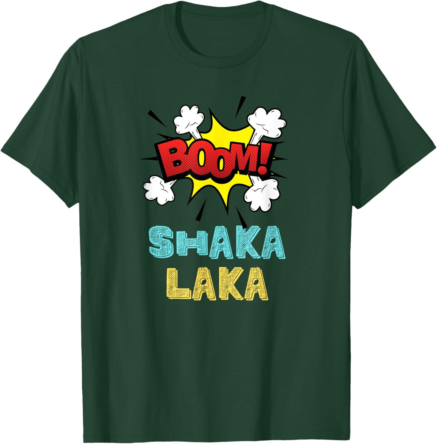 Crazy Nemesh Boom Shakalaka Funny Comics Vibes Aloha Hawaiian Greeting - Men's Surfing Hawaiian Father's Day - Black, Small T-Shirt - T-Shirt | Forest
