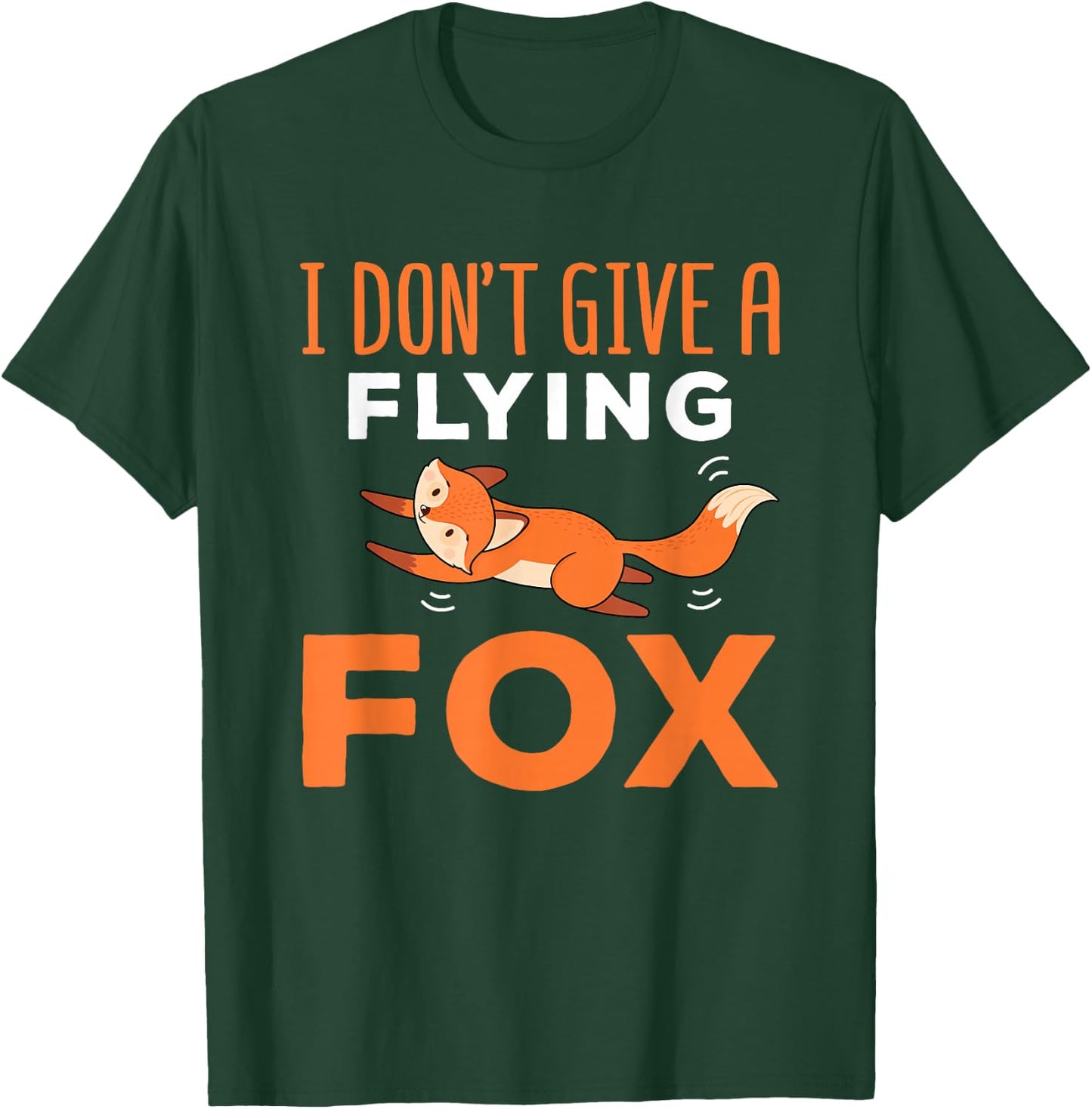 I Don't Give A Flying Fox Funny Quote Sarcastic Pun T-Shirt - T-Shirt | Forest