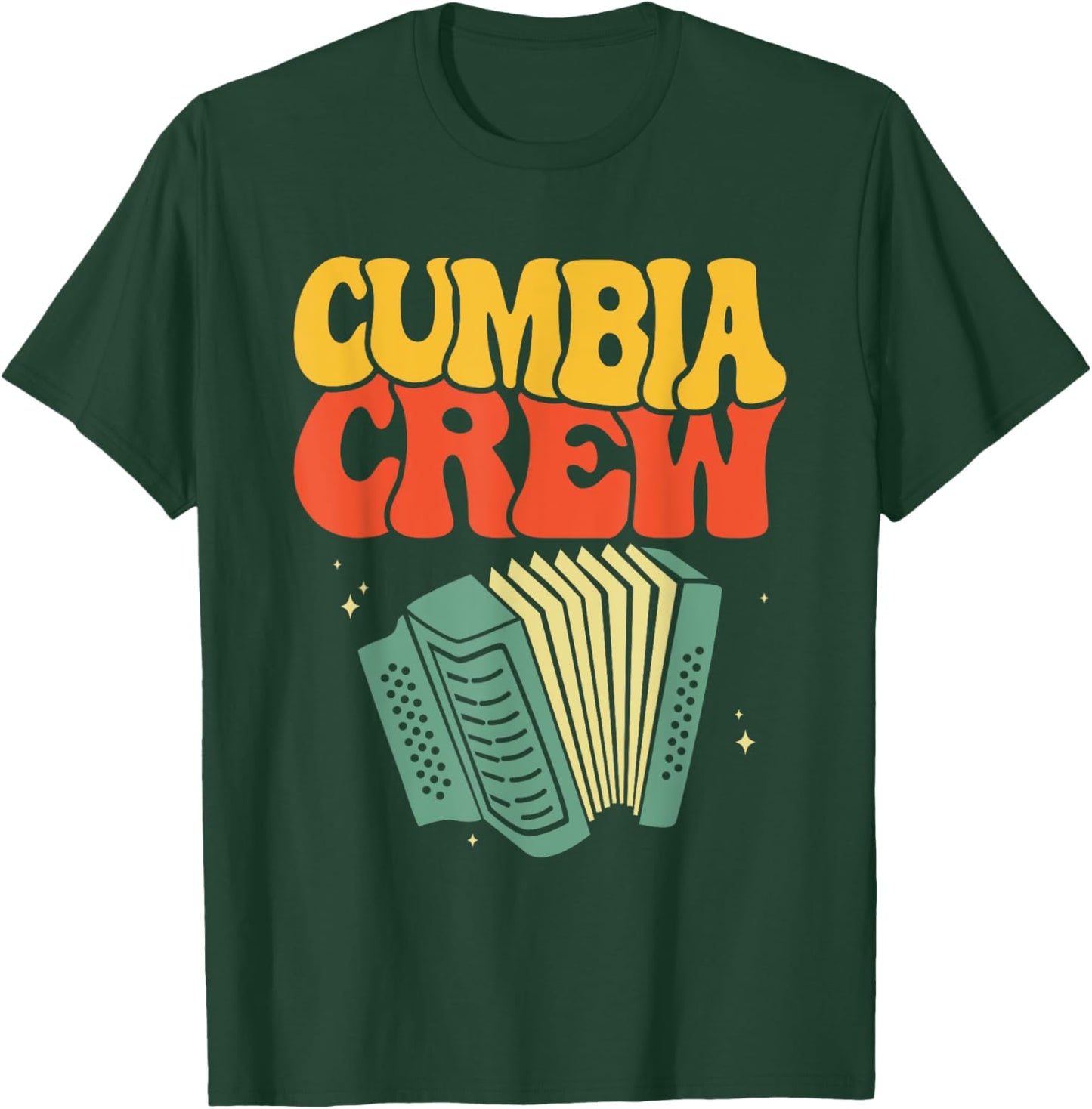Tejano Music Apparel Adults Cumbia Crew Black Small Classic Fit Short Sleeve Cotton 80% Polyester 20% Music Themed T-Shirt - T-Shirt | Forest